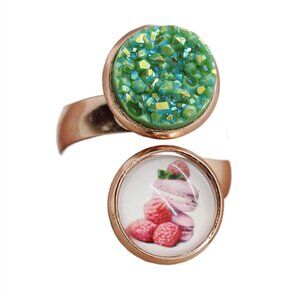 Raspberry Macaroon Ring